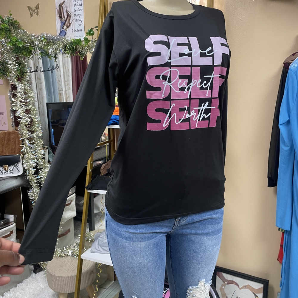 Black Long Sleeve Women's Top